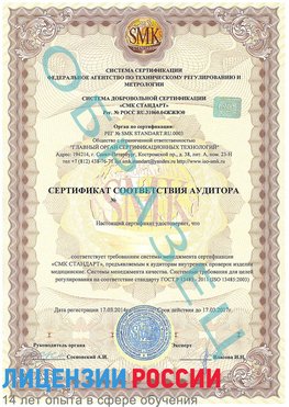 Образец сертификата соответствия аудитора Щекино Сертификат ISO 13485